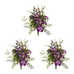 9" Morning Glory Artificial Flower Bundle (Set Of 3) -Michaels D386511S 2