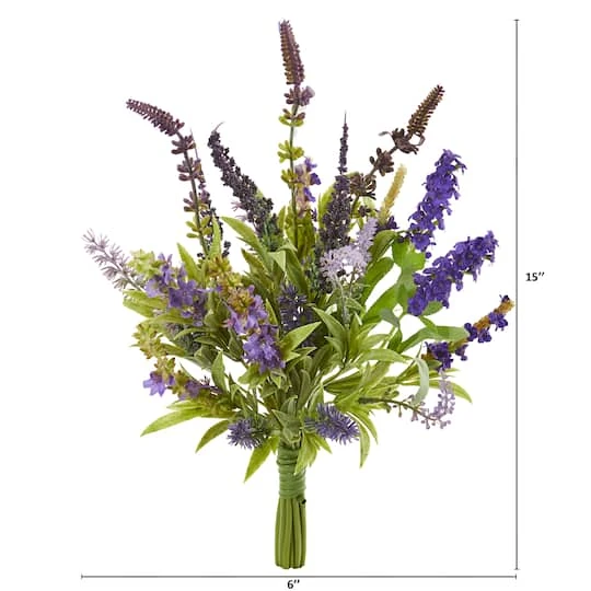 Lavender Artificial Flower Bouquet, 3ct. 5 Lavender Artificial Flower Bouquet, 3ct. - Image 3