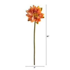 Lotus Flower Stems, 4ct. Autumn Orange -Michaels D386716S 2