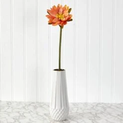 Lotus Flower Stems, 4ct. Autumn Orange -Michaels D386716S 3