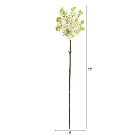 32'' Lilac Artificial Flower Stem, 4ct. White 5 32'' Lilac Artificial Flower Stem, 4ct. White - Image 3