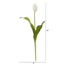 Dutch Tulip Artificial Flower Stem, 12ct. White 10 Dutch Tulip Artificial Flower Stem, 12ct. White -Michaels D386797S 12