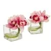 8" Boat Orchid Arrangement In Glass Vase, 2ct. Pink 2 8" Boat Orchid Arrangement In Glass Vase, 2ct. Pink -Michaels D386843S 1