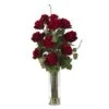 Roses With Cylinder Vase Silk Flower Arrangement -Michaels D386858S 1