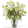 24" Ranunculus Liquid Illusion Silk Flower Arrangement Cream 2 24" Ranunculus Liquid Illusion Silk Flower Arrangement Cream -Michaels D386867S 1