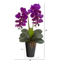 23" Double Orchid Arrangement In Vase Assorted 7 23" Double Orchid Arrangement In Vase Assorted -Michaels D386868S 2