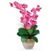 2ft. Double Moth Orchid Silk Flower Arrangement Dark Pink -Michaels D386886S 1