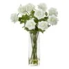 Rose Arrangement In Cylinder Vase Cream -Michaels D386893S 1
