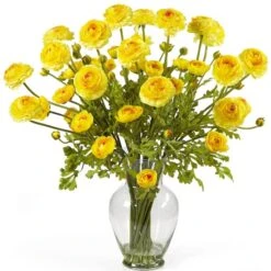24" Ranunculus Liquid Illusion Silk Flower Arrangement Yellow 6 24" Ranunculus Liquid Illusion Silk Flower Arrangement Yellow -Michaels D387018S 1 1