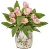 Tulip Artificial Arrangement In Floral Design Vase 2 Tulip Artificial Arrangement In Floral Design Vase -Michaels D387054S 1