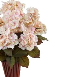 Hydrangea Silk Arrangement In Bamboo Planter -Michaels D387174S 3