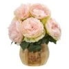 Peony Artificial Arrangement In Decorative Planter 2 Peony Artificial Arrangement In Decorative Planter -Michaels D387180S 1