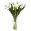 24" Tulip Arrangement In Vase White 1 24" Tulip Arrangement In Vase White -Michaels D387600S 1