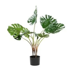 Monstera Leaf Decorations With Pot, 29", Green -Michaels D404842S 2