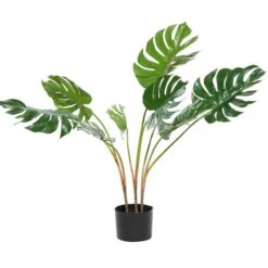 Monstera Leaf Decorations With Pot, 29", Green -Michaels D404842S 3