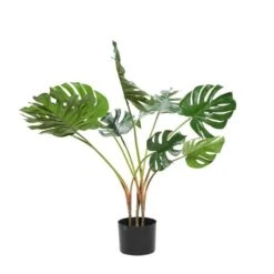 Monstera Leaf Decorations With Pot, 29", Green -Michaels D404842S 6