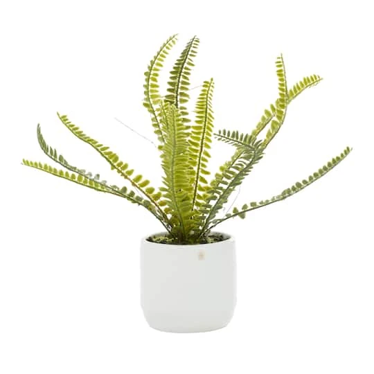 White Ceramic Contemporary Artificial Foliage, 14" X 12" X 13" 3 White Ceramic Contemporary Artificial Foliage, 14" X 12" X 13"