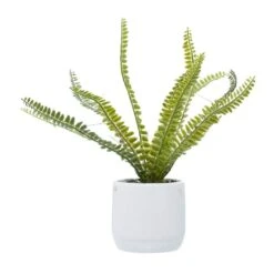 White Ceramic Contemporary Artificial Foliage, 14" X 12" X 13" 11 White Ceramic Contemporary Artificial Foliage, 14" X 12" X 13" -Michaels D404850S 2