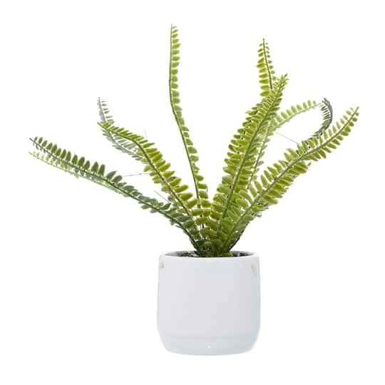 White Ceramic Contemporary Artificial Foliage, 14" X 12" X 13" 5 White Ceramic Contemporary Artificial Foliage, 14" X 12" X 13" - Image 3