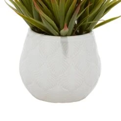 White Ceramic Contemporary Artificial Foliage, 9" X 9" X 9" -Michaels D404853S 3