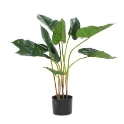 Tall Artificial Anthurium Leaf Plant WMetal Pot For Indoor Decor, 18" -Michaels D404857S 2