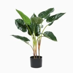 Tall Artificial Anthurium Leaf Plant WMetal Pot For Indoor Decor, 18" -Michaels D404857S 6