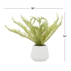White Ceramic Contemporary Artificial Foliage, 18" X 16" X 14" -Michaels D404859S 5