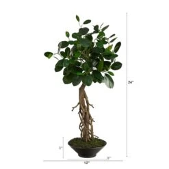 2ft. Ficus Bonsai Artificial Tree In Decorative Planter -Michaels D478504S 2