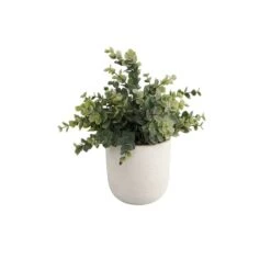 Flora Bunda® 6" Eucalyptus Plant In Ceramic Texture Planter -Michaels D511314S 1 1