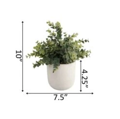 Flora Bunda® 6" Eucalyptus Plant In Ceramic Texture Planter -Michaels D511314S 2