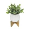 Flora Bunda® 10.7" Tea Leaf In Ridge Pot On Stand -Michaels D511318S 1
