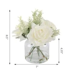 Flora Bunda® 8.5" Real-Touch Rose Arrangement In Glass Vase 9 Flora Bunda® 8.5" Real-Touch Rose Arrangement In Glass Vase -Michaels D511328S 2