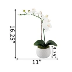 Flora Bunda® 16" Real-Touch Orchid In Ceramic Pot -Michaels D511329S 2