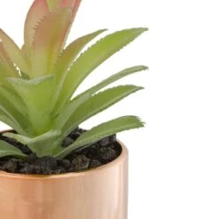 Northlight 5" Green Aloe Plant In Rose Gold Pot -Michaels D602895S 4