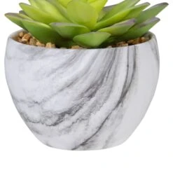 Northlight 4" Green & Purple Succulent In Faux Marble Pot -Michaels D602901S 3