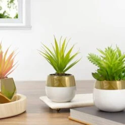 Northlight 7" Potted Green Sword Grass Plant -Michaels D602906S 2