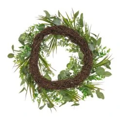 22" Eucalyptus & Grass Wreath -Michaels D613411S 4