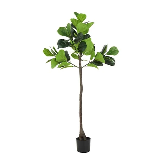 6ft. Potted Green Fiddle Leaf Artificial Tree 4 6ft. Potted Green Fiddle Leaf Artificial Tree - Image 2