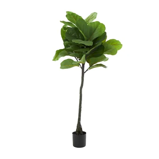 6ft. Potted Green Fiddle Leaf Artificial Tree 7 6ft. Potted Green Fiddle Leaf Artificial Tree - Image 5