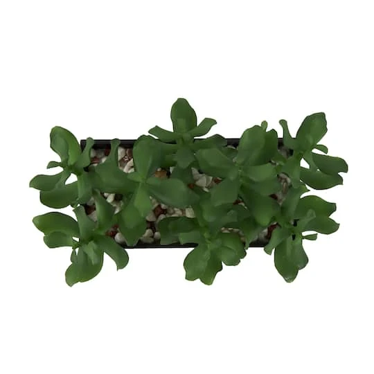 10" Green Foliage Artificial Plant With Black Pot 9 10" Green Foliage Artificial Plant With Black Pot - Image 7
