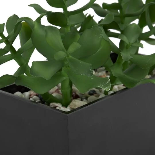 10" Green Foliage Artificial Plant With Black Pot 7 10" Green Foliage Artificial Plant With Black Pot - Image 5