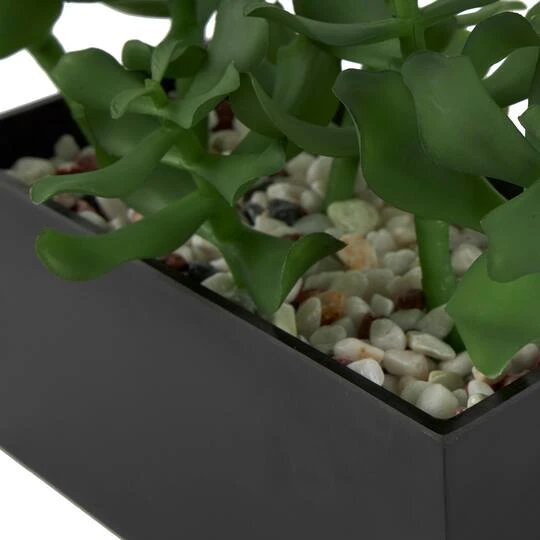 10" Green Foliage Artificial Plant With Black Pot 8 10" Green Foliage Artificial Plant With Black Pot - Image 6