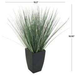 19" Onion Grass Artificial Plant With Black Plastic Pot -Michaels D760283S 3