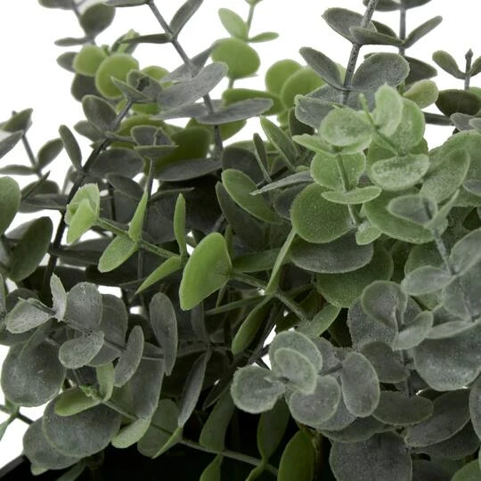 12" Green Foliage Artificial Plant With Black Pot 8 12" Green Foliage Artificial Plant With Black Pot - Image 6