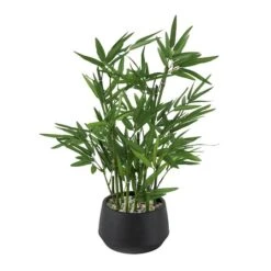 19" Green Foliage Artificial Plant With Black Pot -Michaels D760288S 6