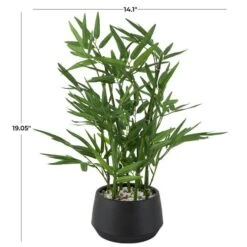 19" Green Foliage Artificial Plant With Black Pot -Michaels D760288S 7