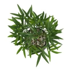 13" Green Faux Foliage Artificial Plant With Black Pot -Michaels D760290S 2
