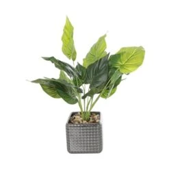 20" Green Foliage Artificial Plant With Black Ceramic Pot 16 20" Green Foliage Artificial Plant With Black Ceramic Pot -Michaels D760293S 8