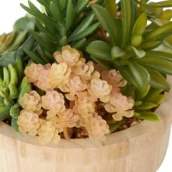 7" Succulent Artificial Plant With Natural Pot -Michaels D760296S 4