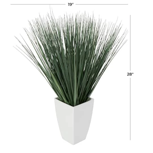 28" Foliage Artificial Plant With White Plastic Pot 8 28" Foliage Artificial Plant With White Plastic Pot - Image 6